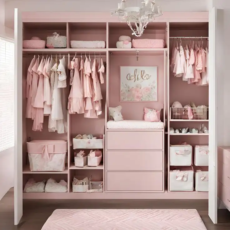 organized baby wardrobe
